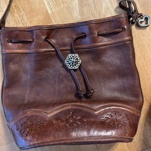brown with silver accessories